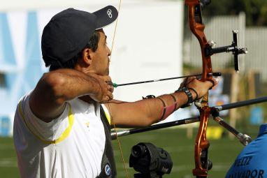 O tiro com arco brasileiro ficou fora da luta por medalha na disputa do individual masculino dos Jogos Pan-americanos Guadalajara 2011, nesta quinta-feira, dia 20, no Estádio de Tiro com Arco / Foto: Gaspar Nóbrega / Inovafoto / COB